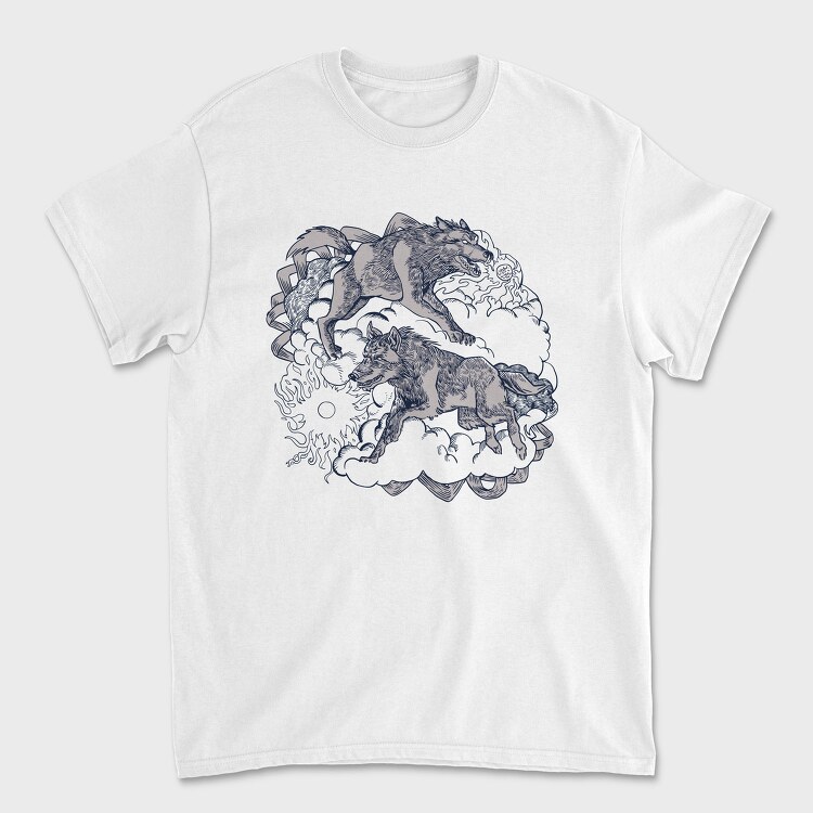 Wolves From Norse Mythology Skoll Hati, Tricou Barbati (Unisex)