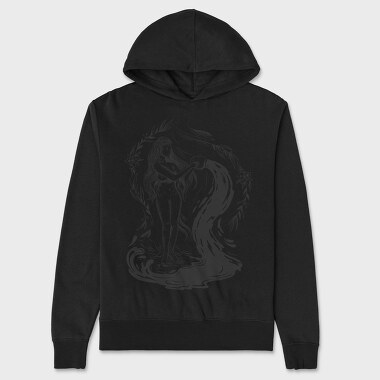 Woman Dark Art Nouveau 03, Hanorac Oversize Barbati (Unisex)
