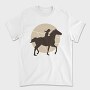 Woman Horse Rider Cowgirl Silhouette, Tricou Barbati (Unisex)