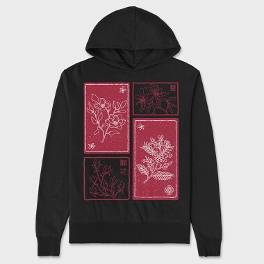 Simple Sakura Flowers 06, Hanorac Oversize Barbati (Unisex)