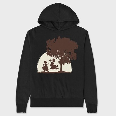 Sisters Playing Swinging, Hanorac Oversize Barbati (Unisex)