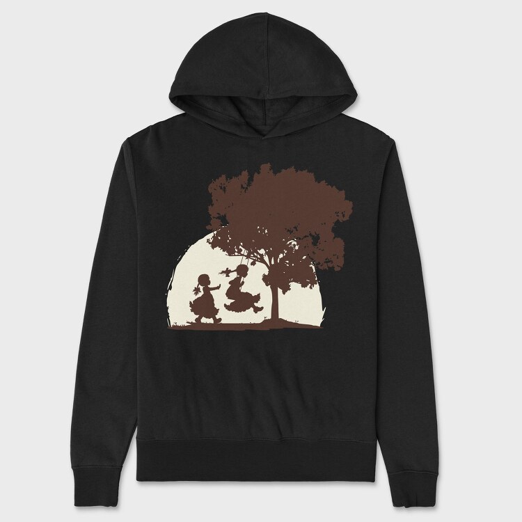 Sisters Playing Swinging, Hanorac Oversize Barbati (Unisex)