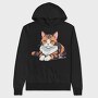 Sitting Cat, Hanorac Oversize Barbati (Unisex)