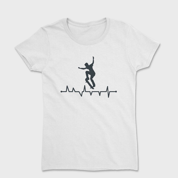 Skateboard Heart Line, Tricou Femei
