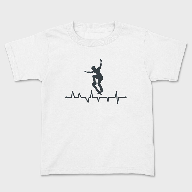 Skateboard Heart Line, Tricou Copii