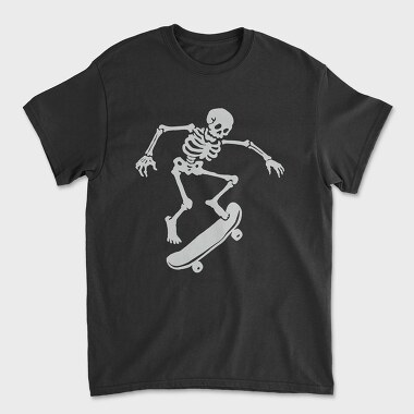 Skateboarding Skeleton On Skateboard, Tricou Barbati (Unisex)