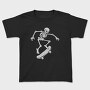 Skateboarding Skeleton On Skateboard, Tricou Copii