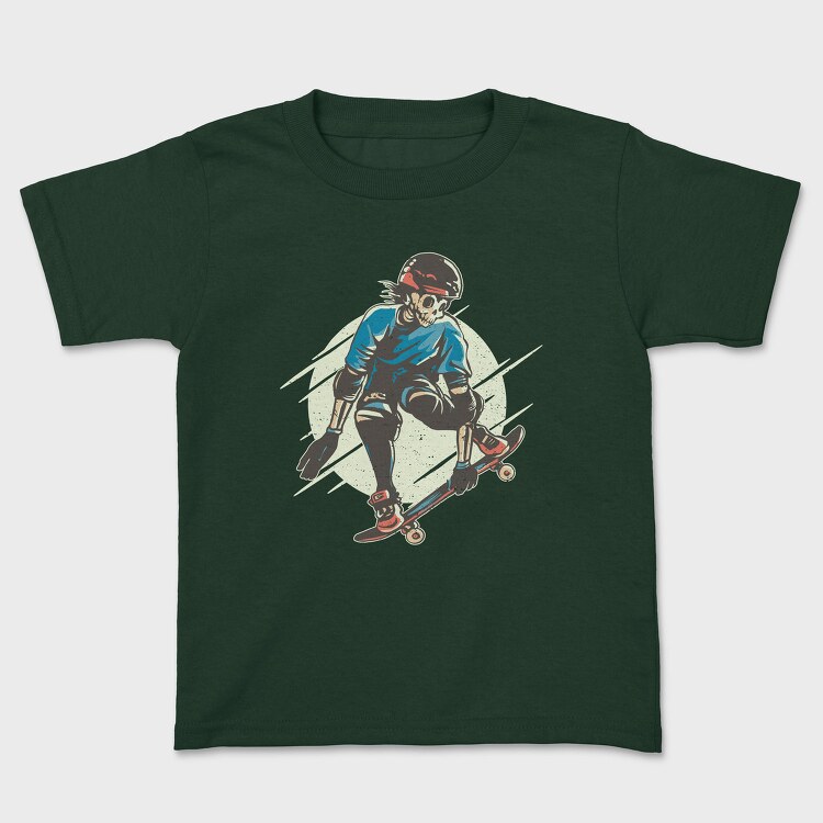 Skater Skeleton Character, Tricou Copii