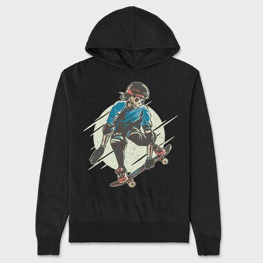 Skater Skeleton Character, Hanorac Oversize Barbati (Unisex)