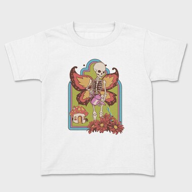 Skeleton And Flowers Skull Fairy, Tricou Copii