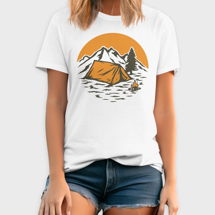 Vintage Adventure Outdoor Camping 1, Tricou Barbati (Unisex)