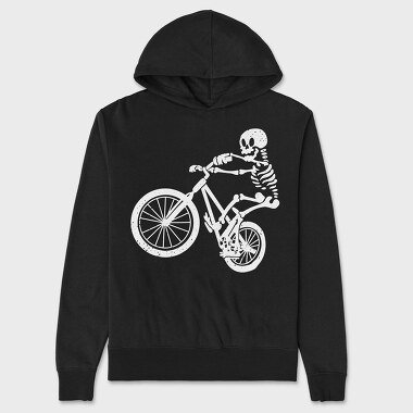 Skeleton Biker Skull Bike Silhouette, Hanorac Oversize Barbati (Unisex)
