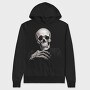 Skeleton Character Thinking, Hanorac Oversize Barbati (Unisex)