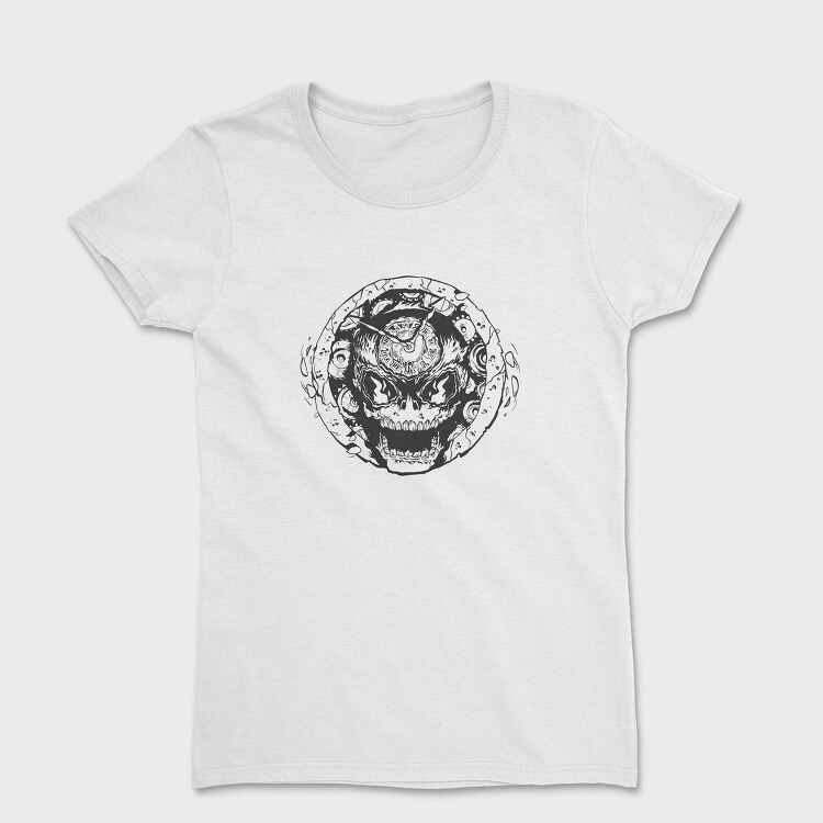 Skeleton Clock Scary Death, Tricou Femei