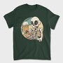 Skeleton Drinking And Smoking Retro Beer Cigar, Tricou Barbati (Unisex)