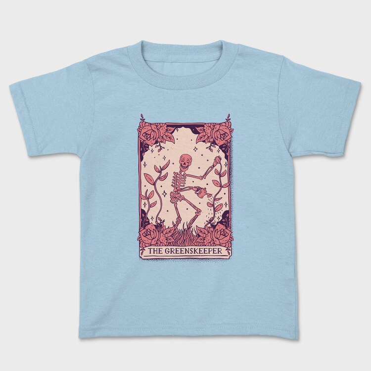 Skeleton Gardener Tarot Card Greenskeeper, Tricou Copii