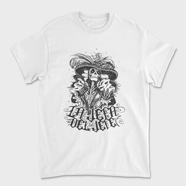 Skeleton Mexican Character Hand Drawn Jefa, Tricou Barbati (Unisex)