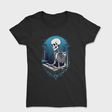 Skeleton Pianist Piano, Tricou Femei