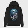 Skeleton Pianist Piano, Hanorac Oversize Barbati (Unisex)