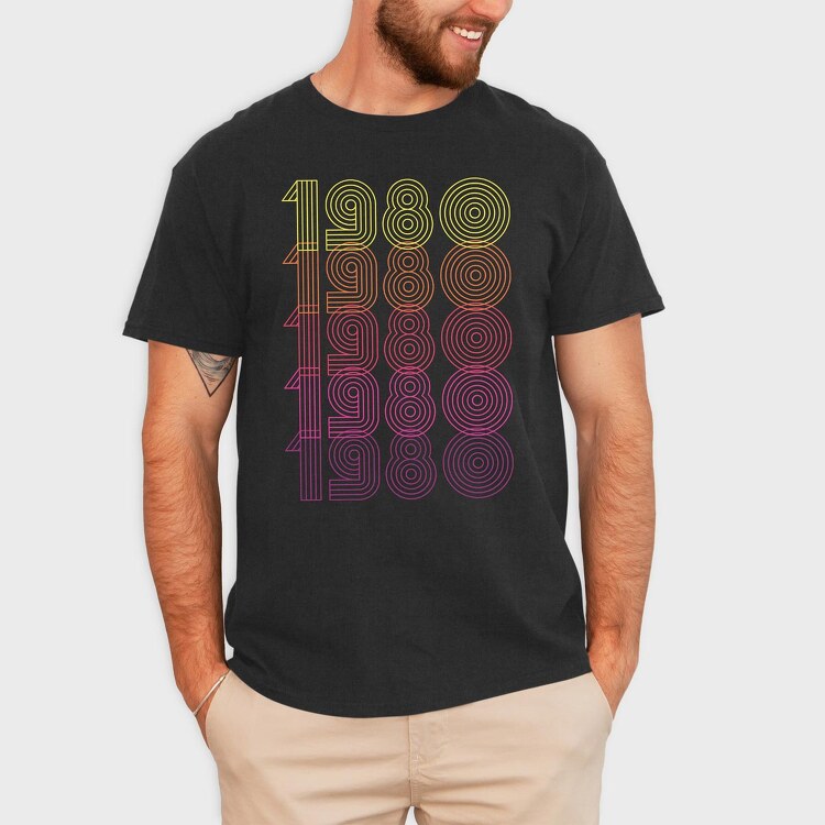 Vintage 1980, Tricou Barbati (Unisex)