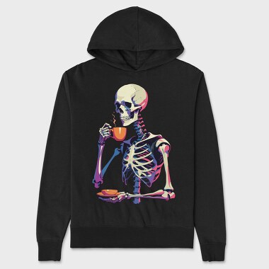 Skeleton Tea Coffee, Hanorac Oversize Barbati (Unisex)