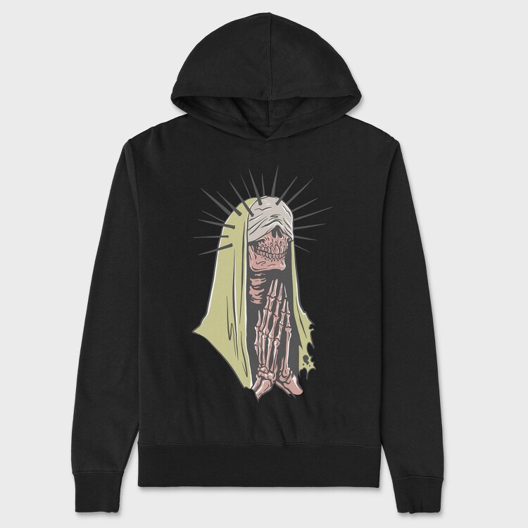Skeleton Veil Prayer, Hanorac Oversize Barbati (Unisex)