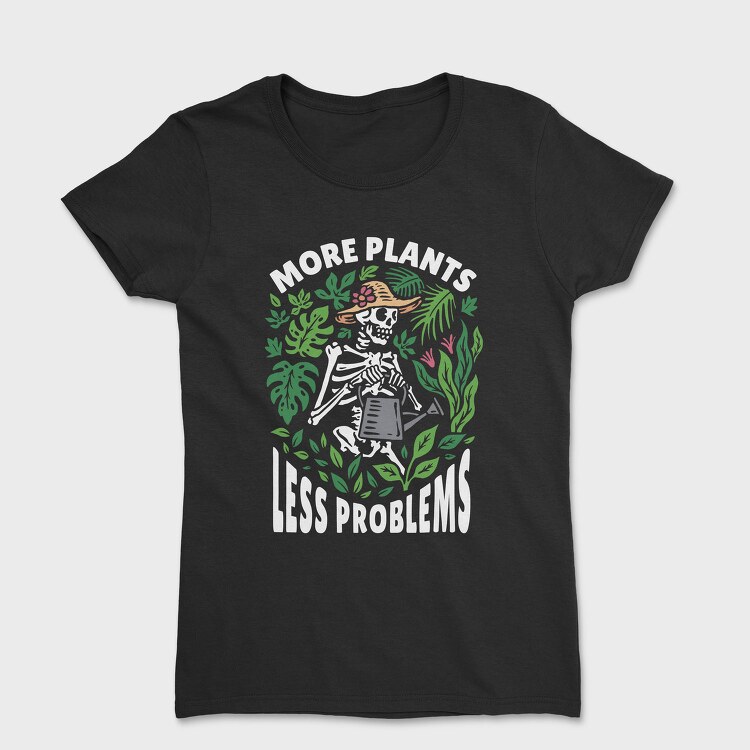 Skeleton Watering House Plants, Tricou Femei
