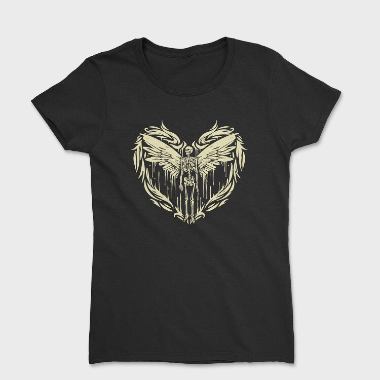 Skeleton Wings Skelleton, Tricou Femei