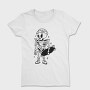 Skeleton With Skateboard Skate Skull, Tricou Femei
