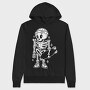 Skeleton With Skateboard Skate Skull, Hanorac Oversize Barbati (Unisex)