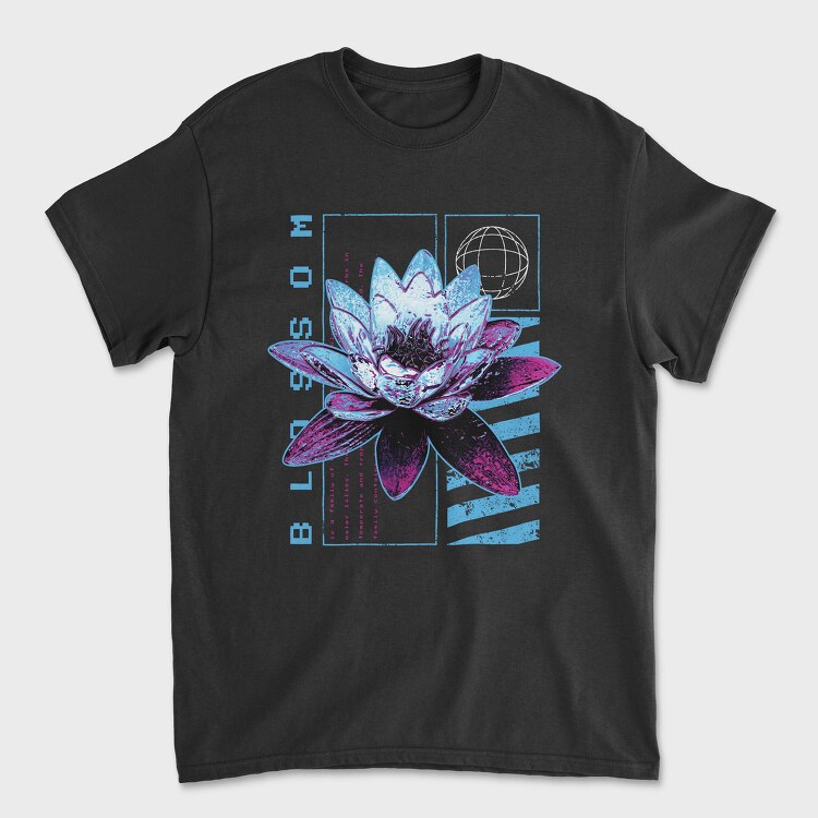 Metallic Lotus Flowers Metal Trap Chromed, Tricou Barbati (Unisex)