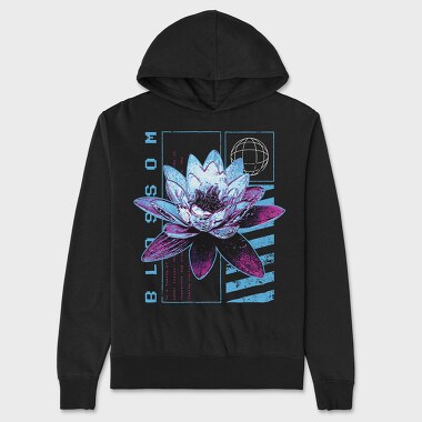 Metallic Lotus Flowers Metal Trap Chromed, Hanorac Oversize Barbati (Unisex)