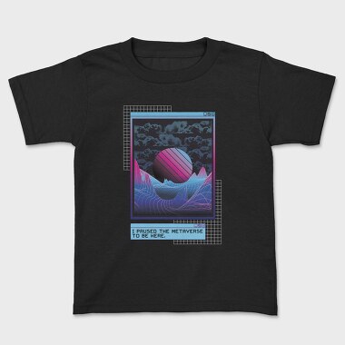 Metaverse Quote Vaporwave, Tricou Copii