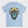 Monkey With Headphones, Tricou Barbati (Unisex)