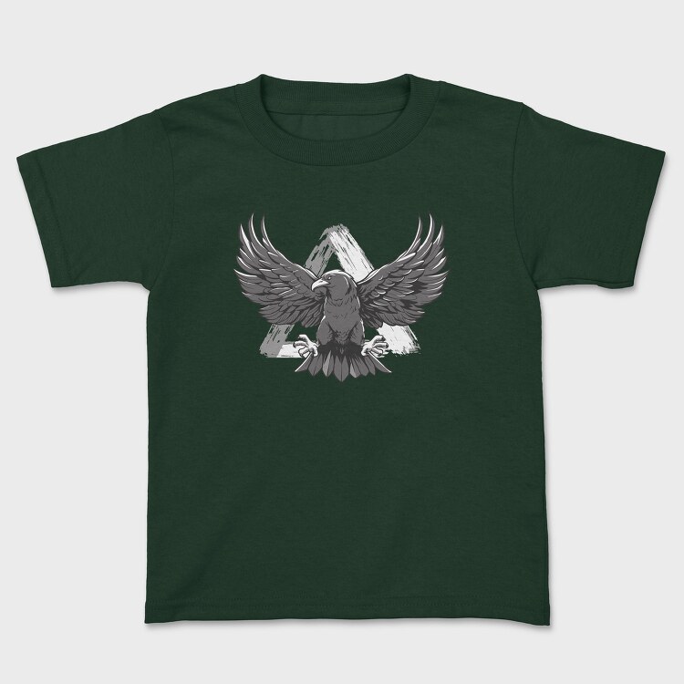 Monochrome Eagle Bird Flight, Tricou Copii