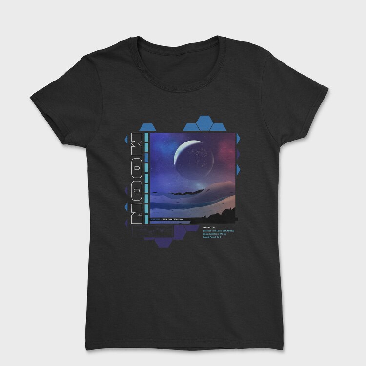 Moon Landscape Planets, Tricou Femei