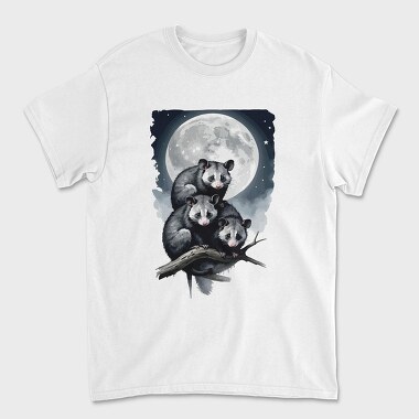 Moonlit Three Opossum, Tricou Barbati (Unisex)
