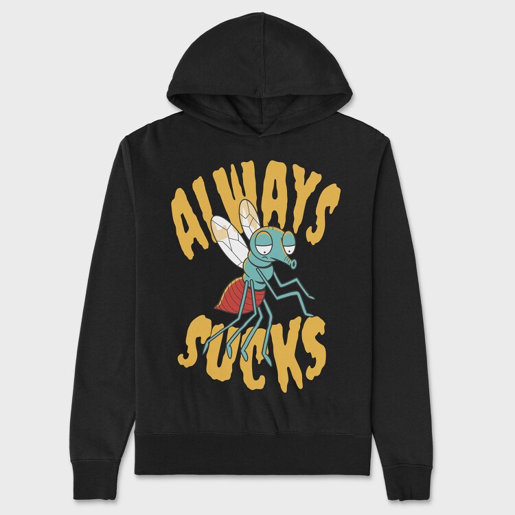 Mosquito Cartoon Quote, Hanorac Oversize Barbati (Unisex)