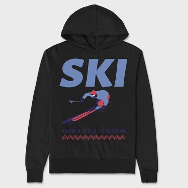 Ski Snow Style Winter, Hanorac Oversize Barbati (Unisex)