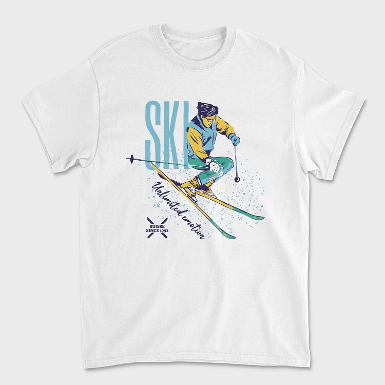 Ski Unlimited Emotion Winter, Tricou Barbati (Unisex)