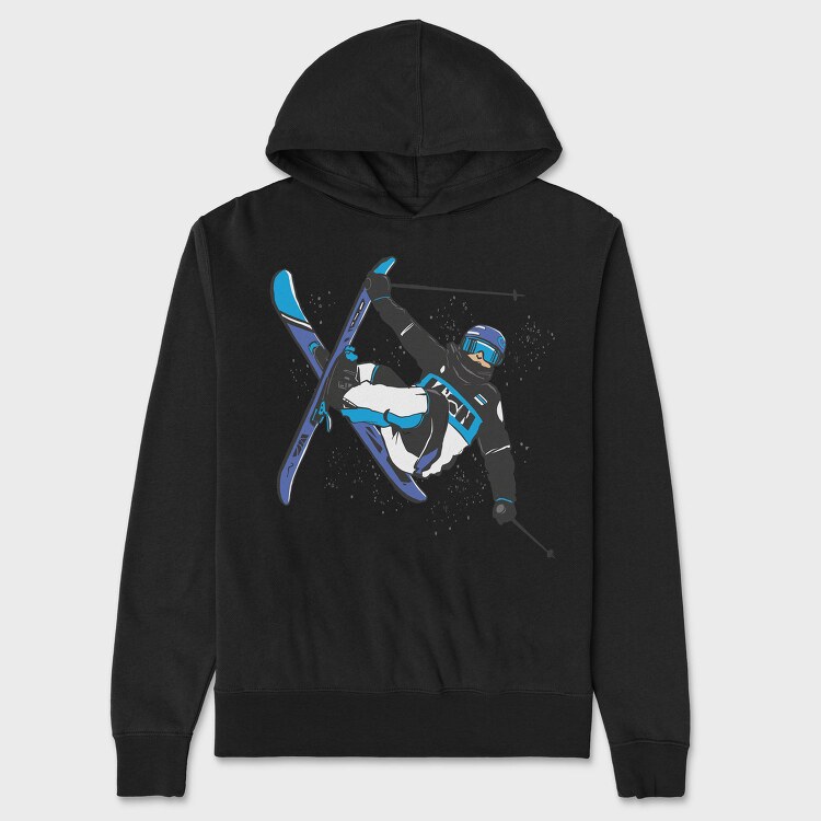 Skier Cork Trick, Hanorac Oversize Barbati (Unisex)