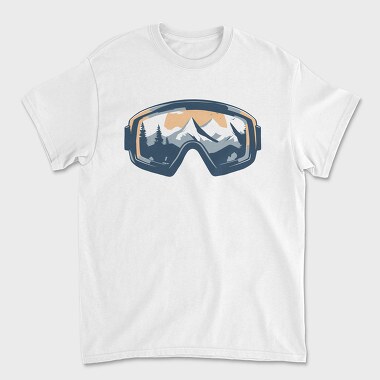 Skiing Goggles, Tricou Barbati (Unisex)