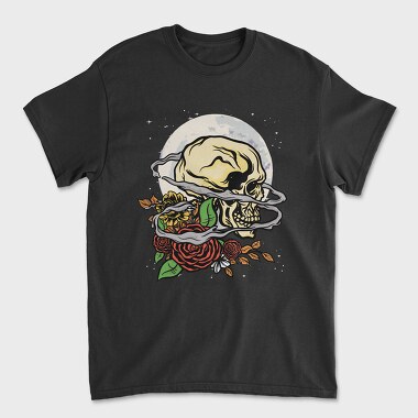 Skull And Roses, Tricou Barbati (Unisex)