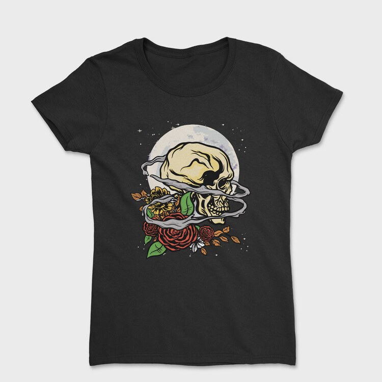 Skull And Roses, Tricou Femei