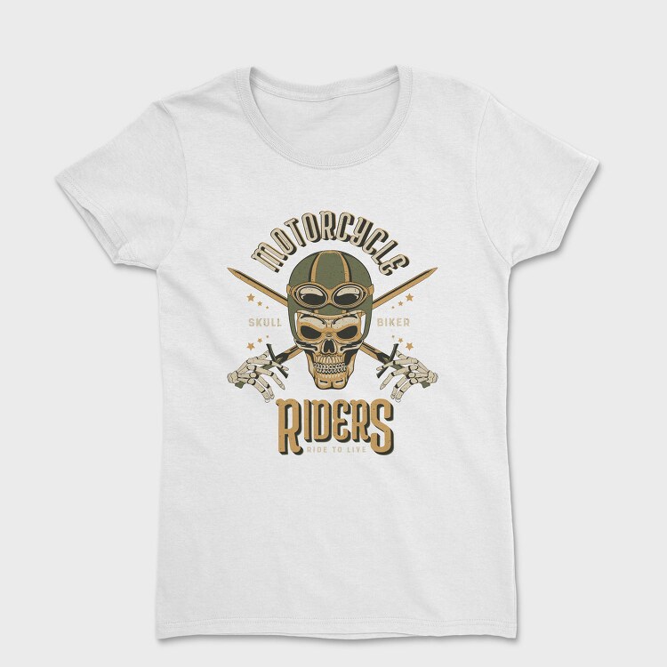 Skull Biker 04, Tricou Femei