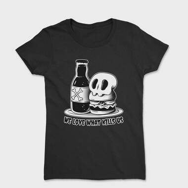Skull Hamburguer And Beer Burguer, Tricou Femei