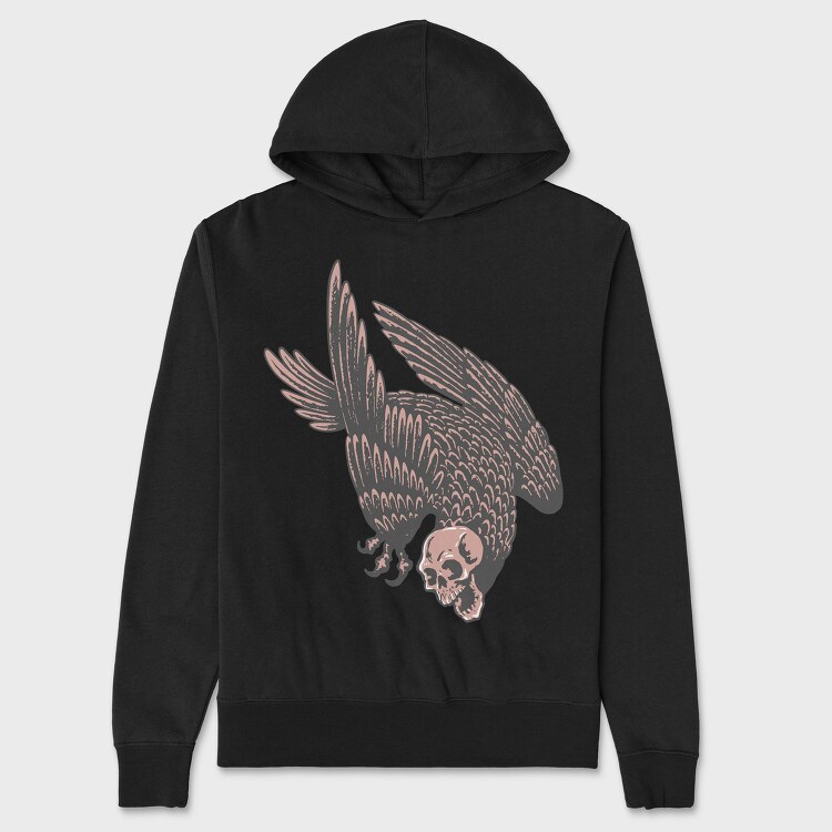 Skull Hawk, Hanorac Oversize Barbati (Unisex)
