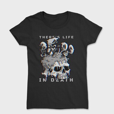 Skull With Cartoon Mushrooms Life In Death Tote, Tricou Femei