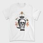 Skull With Clock And Insects Vintage Time, Tricou Barbati (Unisex)