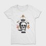 Skull With Clock And Insects Vintage Time, Tricou Femei